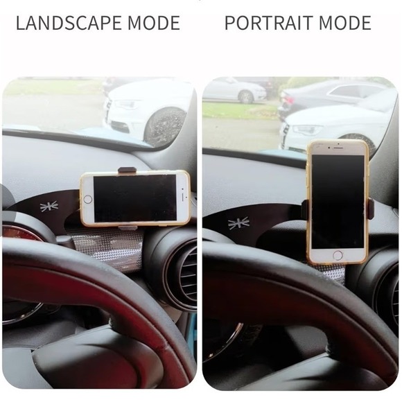 Union Jack Dashboard Phone Mount for Mini Cooper R55 R56 R57 R60 R61 Gray Flag - Picture 4 of 4